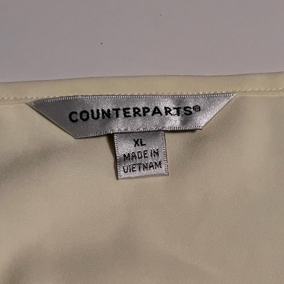 Counterparts Women's Yellow Ruffle Sleeve Top Size XL - Picture 8 of 13